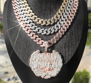 จี้เพชร IGI <span class=keywords><strong>GIA</strong></span> Certified Iced Out Lab Grown Diamond สำหรับผู้ชาย สไตล์ฮิปฮอปสั่งทำพิเศษ เงินแท้ 925 พร้อมเพชร VVS  จี้ห้อยคอแบบโซ่ เครื่องประดับชั้นดี - Product Image 1