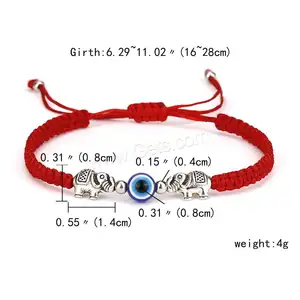 Pulsera de ojo malvado con cuentas de vidrio de aleación de zinc para hombre y mujer 1608965