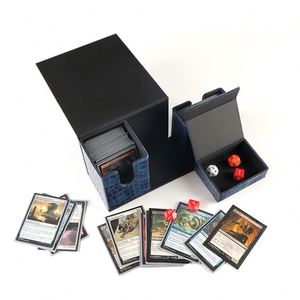 Boîte de rangement pour cartes en cuir PU de qualité supérieure avec compartiment pour dés, pour jeux de cartes à collectionner, organisateur de collection de jeux de stratégie, portable - Product Image 1