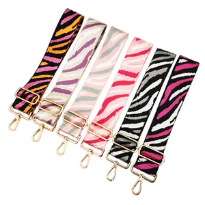 Wholesale New Colorful Adjustable 5 CM Wide Replacement Zebra Strap Crossbody Handbag Purse Straps