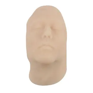 Modello di faccia maschile in Silicone con testa pratica Microblading con teschio simulato all'interno di manichino realistico per iniezione facciale