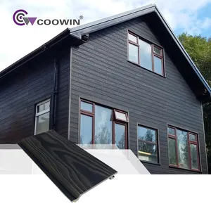 Outdoor House tiles High Density 3D embossed wpc composite cladding exterior wpc wall panel