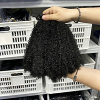 Extensions de cheveux humains brésiliens vierges non traités, bouclés afro 4C, double épaisseur, 100 % naturels, fournisseur de cheveux bruts