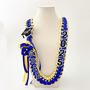 Cinta <span class=keywords><strong>de</strong></span> graduación 3 colores 2025 Tema <span class=keywords><strong>de</strong></span> graduación cinta hawaiana decorativa Leis cinta graduación Lei - Product Image 5