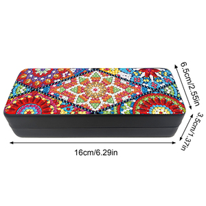 DIY diamante pintura gafas caso <span class=keywords><strong>Mandala</strong></span> 5d forma especial taladro diamante pintura gafas caja de almacenamiento - Product Image 3