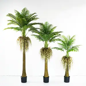 En iyi satıcılar 120CM 170cm 2M gerçek dokunmatik büyük kapalı açık yapay palmiye ağacı