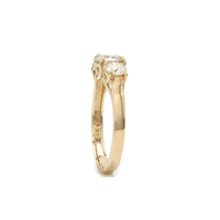Bague de Fiançailles et de Mariage Classique Plaqué Or 14k 18k Certifiée IGI Diamant de Laboratoire VVS Sertissage à Trois Pierres à Griffes Cadeau de Fête