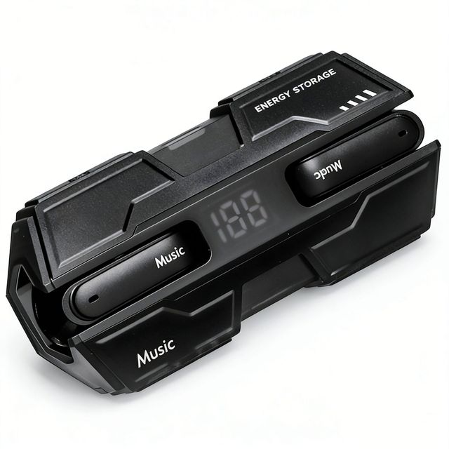 Mechanized  Earphones with HD Sound Quality Long Battery Life Power Display and Cool Warship TWS Wireless Earphones