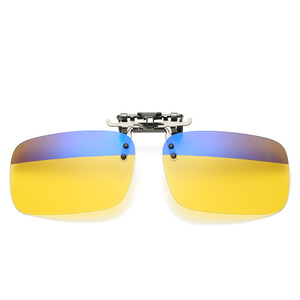 Polarized <b>Clip</b>-On Sunglasses Lenses UV400 Resin Metal <b>Frame</b> Unisex Driving Night Vision Sun Protection Fashion Outfits - Product Image 2
