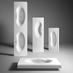 Lavabo Independiente de Superficie Sólida, Diseño Moderno de Piedra Artificial con Función de Masaje, Ecológico, con Drenaje para Apartamento, 1 Año de Garantía - Product Image 1