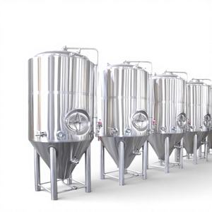 Fermentador de Cerveza de Bioetanol Ace 300L 500L 600L 1000L, Tanque de Fermentación de Acero Inoxidable Controlado por PLC con Bomba y Motor - Product Image 1
