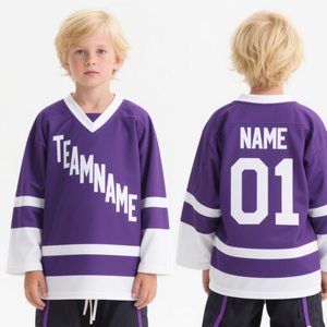 Jersey Hoki Anak Kustom Warna Grosir, Jersey Hoki Anak Tim Kanada Sublimasi Kosong, Jersey Hoki Anak Cina - Product Image 3