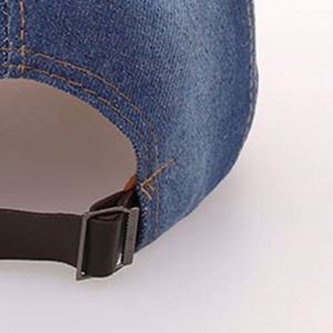 Four Seasons Fashion Shiny Soft Denim Image Style Unisex Sports <b>Baseball</b> <b>Cap</b> with Rhinestone Embroidery - Product Image 4
