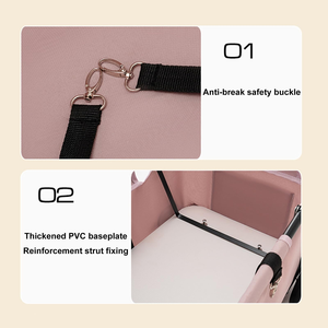 Carrito Plegable de 4 Ruedas para Perros, Cochecito para Mascotas para Viajar, Ir de Compras, Caminar y Jugar - Product Image 4