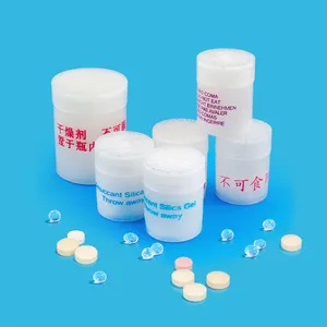 Gel de silice de qualité pharmaceutique cylindrique déshydratant bidon en plastique capsule déshydratant fournisseur d'usine