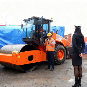 Unidad hidráulica de doble tambor Máquina compactadora de rodillos de carretera vibratorios de 0,8 toneladas - Product Image 6