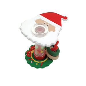 2025 Noël bébé hochet nouveau Design bébé <span class=keywords><strong>anneau</strong></span> de <span class=keywords><strong>dentition</strong></span> sensoriel sans BPA <span class=keywords><strong>anneau</strong></span> en bois avec <span class=keywords><strong>Silicone</strong></span> doux de qualité alimentaire pour les enfants cadeau - Product Image 6