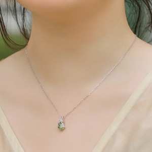 Grensoverschrijdende exclusieve Spirit <span class=keywords><strong>Snake</strong></span> natuurlijke groene mosstenen hanger S925 zilveren ketting mode clavicula ketting voor vrouwen - Product Image 2