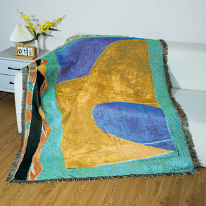 Customize Color Woven Style Sofa <strong>Furniture</strong> Cover Throw Jacquard Blanket Camping Blanket - Product Image 5