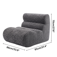 Canapé d'angle inclinable en L compressé, en chenille, avec rembourrage intégral en éponge, ensemble de canapés peu encombrants pour appartement et salon