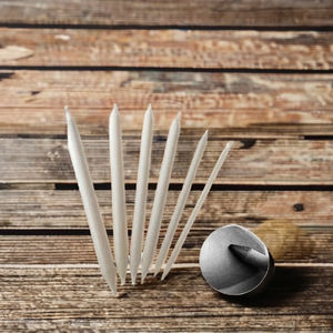 Aguja de Nalbinding de hueso para manualidades naturales, aguja de tejer hecha a mano, tipo puente de Nock, proveedor de artesanía tradicional duradero, India - Product Image 1