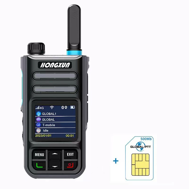 Long-Range 5000km Global Coverage GSM Zello Handheld T60 4G LTE Wifi GPS PTT Portable Microphone Walkie Talkie English Security