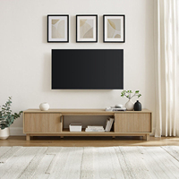 Meuble TV Minimaliste Personnalisé Prêt à Assembler, Unité de Console Multimédia en Bois