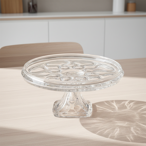 37.8cm ocean with base hollow flower Home Decoration Wedding crystal glass Candy Storage Container Glass Candy fruit bowl - Product Image 4