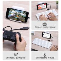 Adaptador USB C a USB 3.0 OTG de 90 Grados, Cable Convertidor de Transferencia de Datos de Alta Velocidad para Computadora Portátil, Tableta y Teléfono Móvil