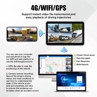 Sistema de Monitoreo para Camiones, Cámara de Reversa con Pantalla LCD, Monitor de 5 Canales, 1080P, GPS, WiFi, Punto Ciego
