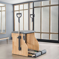 Silla de Pilates de Roble Macizo Ecológica, Modelo 2026, Venta al Por Mayor, Equipo de Fitness Apto para el Hogar y Estudios de Yoga