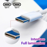 Câble USB-C Type-C tressé de haute qualité 60W à charge rapide pour iPhone 16/15/14 Pro Max, gaine en PVC, câble de données, boîte d'emballage