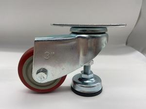Heavy Duty <strong>3</strong>-Inch Industrial <strong>Rubber</strong> Caster <strong>Wheels</strong> Double Ball Bearings Rigorous Rotation for Handcarts Equipment Transportation - Product Image 3