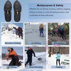 Cale à <span class=keywords><strong>glace</strong></span> en caoutchouc pour chaussures et bottes, combinaison de Traction, de marche, pour hommes et femmes, chaussures antidérapantes, 28 pointes - Product Image 5