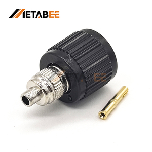 Connecteur à souder droit mâle RP SMA à polarité inverse Adaptateur coaxial <span class=keywords><strong>RF</strong></span> de précision 50 Ohm pour câble série LMR 195 200 - Product Image 1