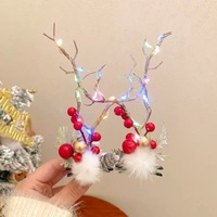 Nouvelle Pince à Cheveux de Noël en Forme de Bois de Cerf, Style Forêt Ultra-Fée, Faite à la Main, Style Non-Mainstream, Paire de Pinces Élan, Coiffe, Vente Directe Usine