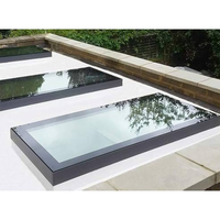 Fenêtre de toit en aluminium à double vitrage avec insonorisation pour application au sous-sol