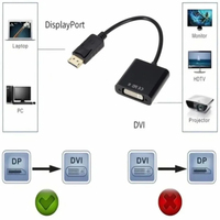 Adaptateur de câble DP vers DVI, cordon convertisseur DP mâle vers DVI femelle, 1080P Full HD pour ordinateur portable, moniteur, projecteur