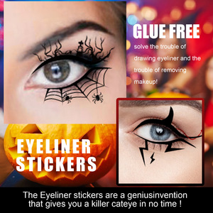 Halloween Horreur Mode Fête Maquillage Outils Chauve-Souris Araignée <span class=keywords><strong>Fard</strong></span> À Paupières Décoratif Autocollants Ingrédients Minéraux <span class=keywords><strong>Eye</strong></span> <span class=keywords><strong>Liner</strong></span> - Product Image 2