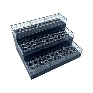<b>Acrylic</b> Tiered Display Rack 3 Floors Transparent <b>Storage</b> Shelf For Cosmetic Blind Boxes Modern Multipurpose Dustproof Light - Product Image 3