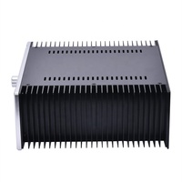 Boîtier d'amplification de puissance, Double radiateur, châssis en aluminium, boîtier d'amplification hi-fi, BZ3213A, DIY