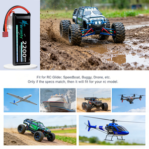 Аккумулятор LiPo TERANTY 2S 7.4V 2200mAh 50C в мягком корпусе с разъемом Deans XT60 для радиоуправляемых моделей самолетов, квадрокоптеров, вертолетов и дронов DJI - Product Image 5