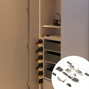 Système de porte coulissante dissimulée pour bureau le plus populaire, système de porte pliante pour armoire dissimulée, Sistema De Puerta Escamoteable - Product Image 3