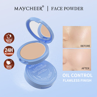Poudre de visage mate à contrôle d'huile en huit couleurs, poudre fixante mate longue durée, anti-eau, anti-cernes, poudre pressée pour le maquillage