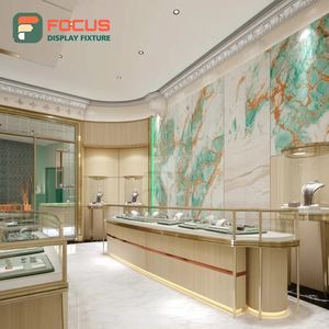 Sistema de Exhibición de Joyería de Diseño Personalizado, Panel de Vidrio Templado, Mostrador de Exhibición para Espacios de Boutique - Product Image 1