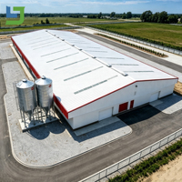 Bâtiment en structure acier préfabriqué à montage facile et économique pour poulailler, ferme avicole et enclos à poules