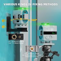 Niveau laser Huepar Green Line DS04CG 4D 360 degrés 16 lignes, pour extérieur, avec étui de transport rigide
