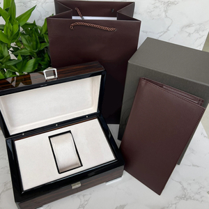 Boîte à montre en bois de luxe avec logo personnalisé, intérieur en cuir, présentoir de montre haut de gamme, coffret cadeau - Product Image 1