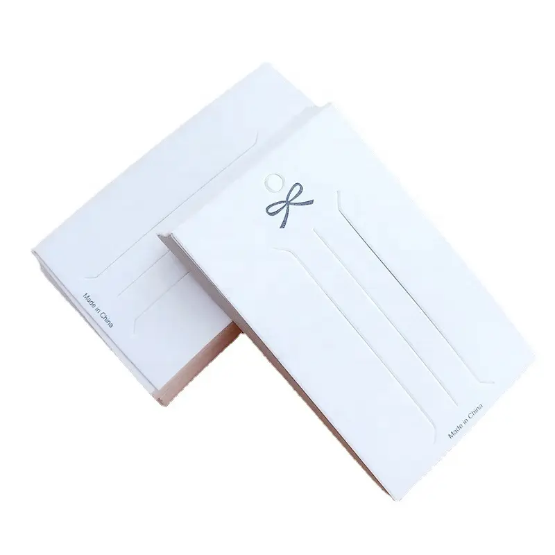 Factory Wholesale White Jewelry Display Card Gold foil Hair Accessories Clip Card Holder