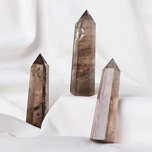 Venta al por Mayor de Piedras de Cristal de Cuarzo Ahumado y Ágata Natural Pulida de Estilo Bohemio para Decoración del Hogar y Regalos Navideños - Product Image 5